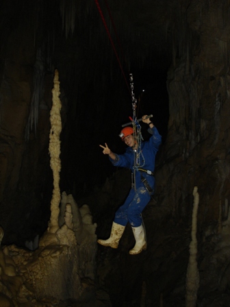 caving